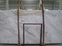 Volakas white marble slabs